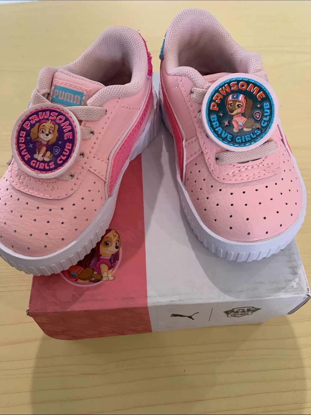 Puma Kids Pink Paw-some Brave Girls Club Sneakers